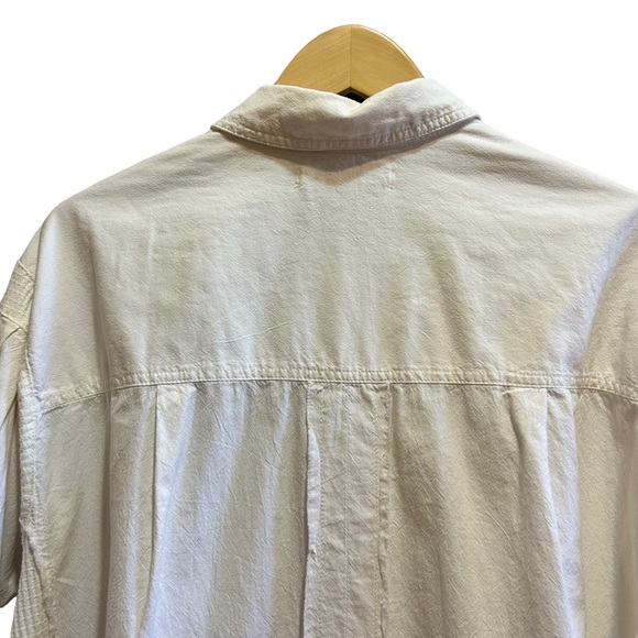 Free People We The Free Light Cream Button Oversized Shirt Size Small - Picture 11 of 15